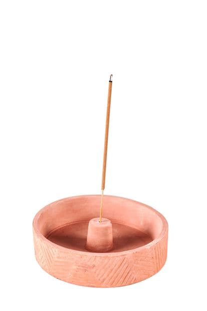 CEMENT Incense holder .H 3,2 cm - Ø 12,4 cm