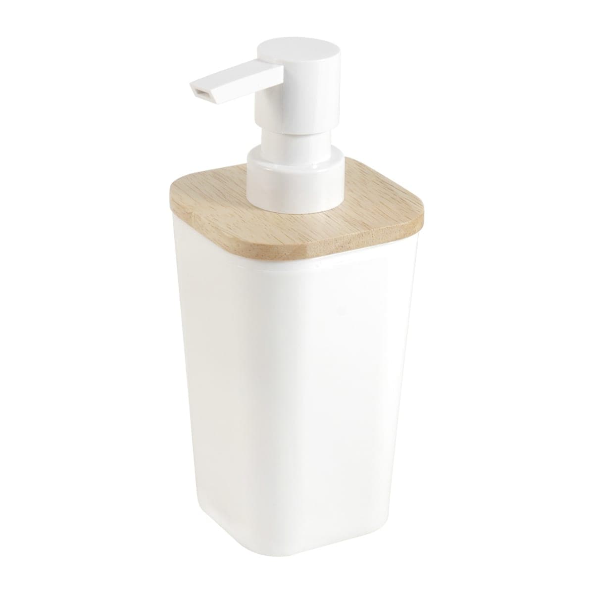 Bricocenter SCANDI SENSEA COUNTERTOP SOAP DISPENSER WHITE PLASTIC WOOD