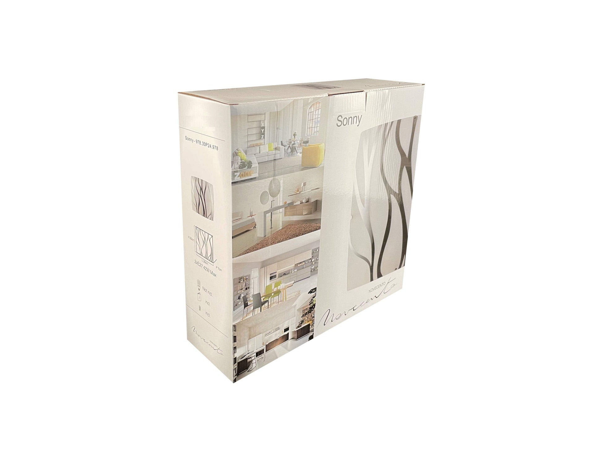 Bricocenter CEILING LIGHT SONNY WHITE AND CHROME 30X30 CM 2XE27=42W