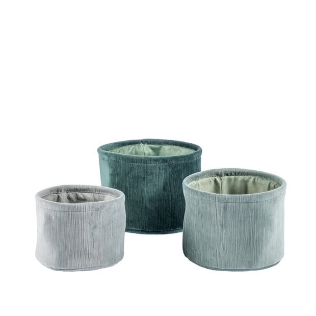 VERDA Dark green storage basket H 16 cm - Ø 22 cm - best price from Maltashopper.com CS647444
