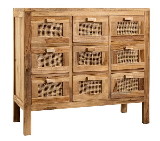 Casa TECK MEDICINE CHEST/9DRAWERS