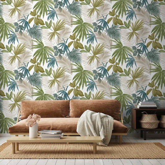 Bricocenter PALM TREE COLOURED WALLPAPER 53CMX10.5M