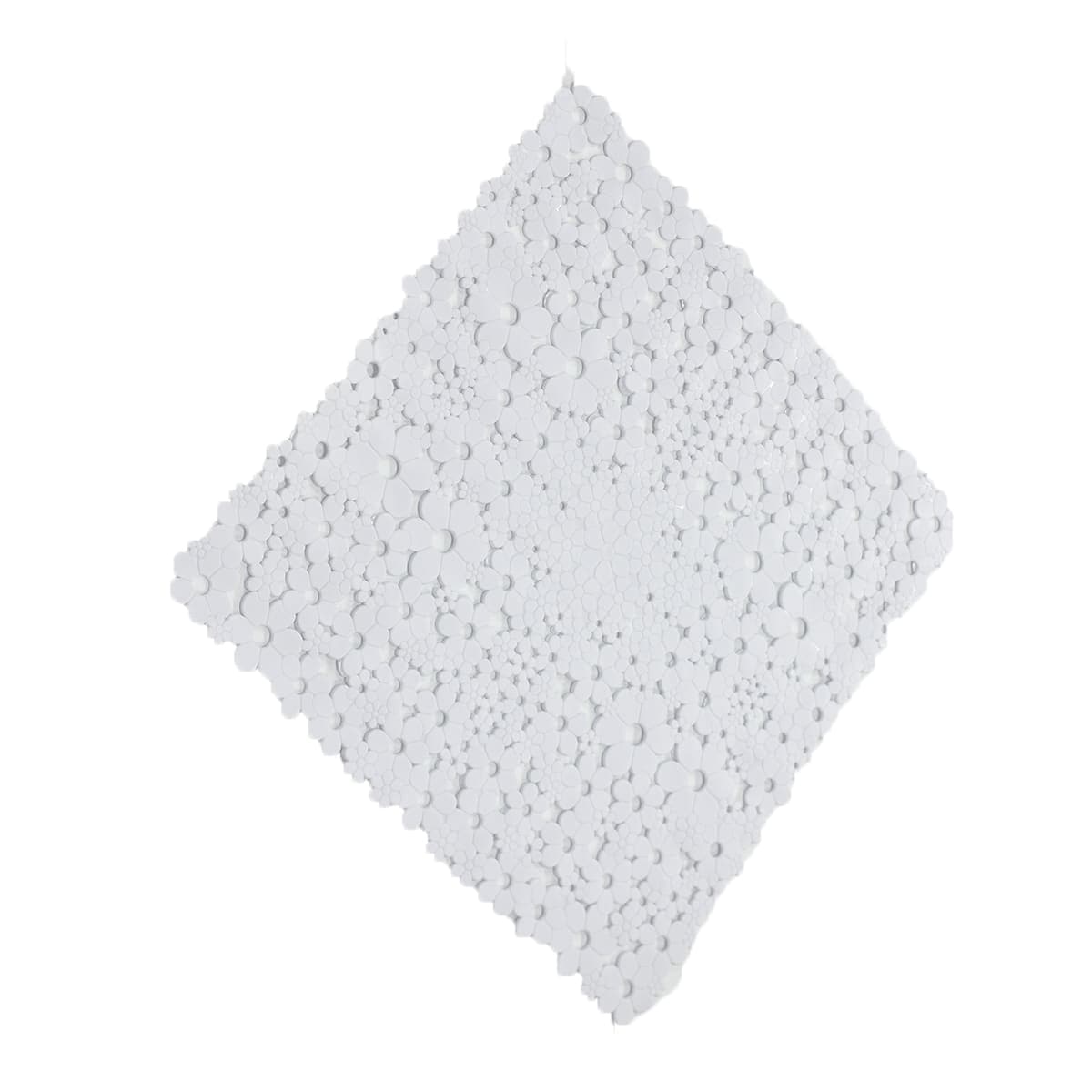 NON-SLIP SHOWER MAT MARGHE L 52 P 52 CM WHITE VINYL - best price from Maltashopper.com BR430003322