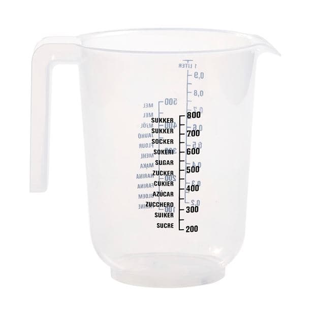 BASIC Transparent measuring cup H 15.5 cm - Ø 7.5 cm - best price from Maltashopper.com CS646982