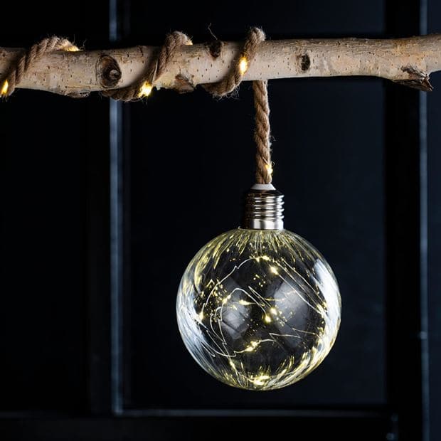 Casa BLOXEM Decorative ball with 20 transparent LED lights, Ø 15 cm