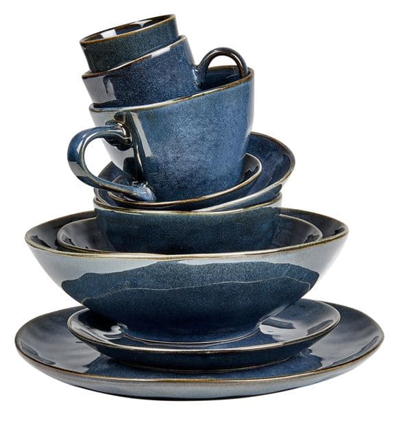 EARTH OCEAN Deep plate blue H 6.4 cm - Ø 20 cm - best price from Maltashopper.com CS629881