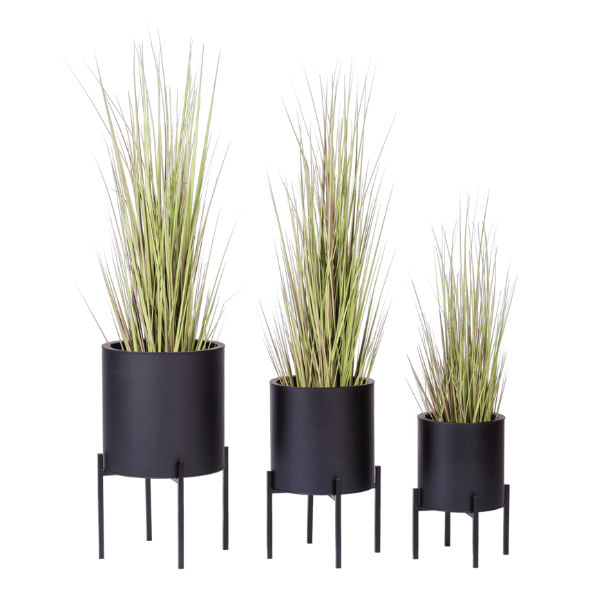 LOUNGE Black garden pot H 50 cm - Ø 30 cm - best price from Maltashopper.com CS628124