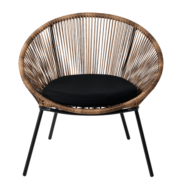 PAPAYO Lounge chair with natural cushion - best price from Maltashopper.com CS678825