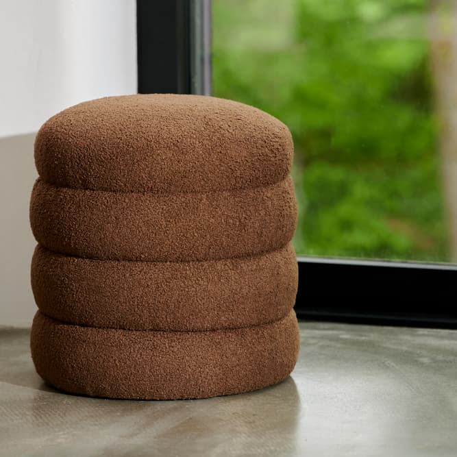 LOBBY Pouf: brown - best price from Maltashopper.com CS681793