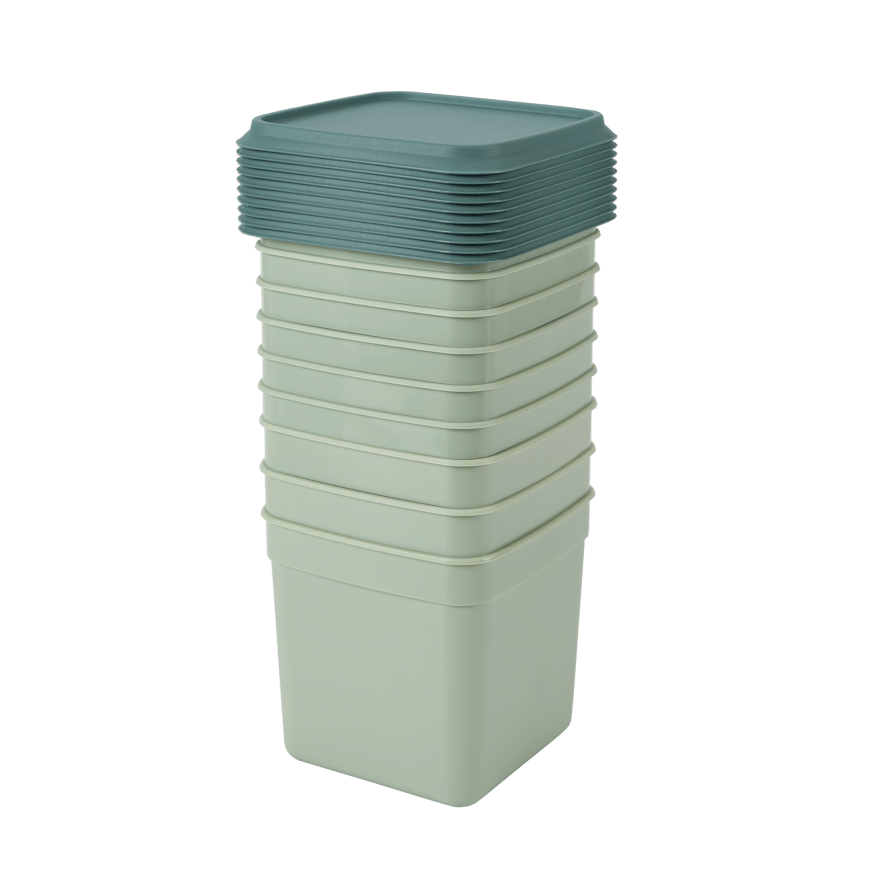 FREEZER Freezer boxes set of 10 mint, dark green - best price from Maltashopper.com CS687225