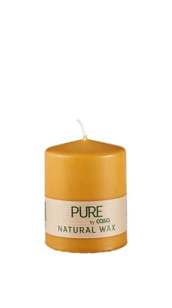 PURE Yellow cylindrical candle H 9 cm - Ø 7 cm - best price from Maltashopper.com CS664174