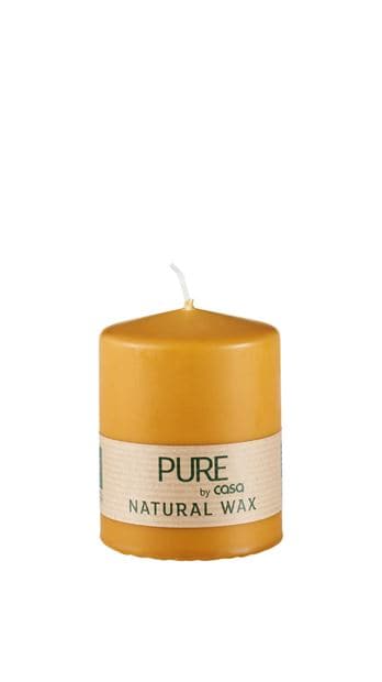 PURE Yellow cylindrical candle H 9 cm - Ø 7 cm