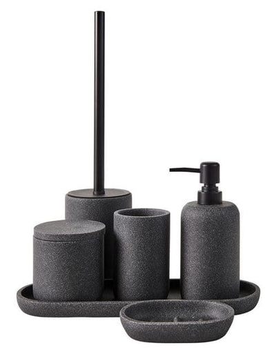 MOON Soap dispenser black, dark grey H 18.5 cm - Ø 7.5 cm - best price from Maltashopper.com CS668402