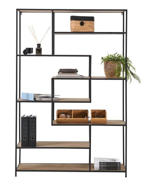 TRAPP Black wall shelf H 180 x W 120 x D 40 cm - best price from Maltashopper.com CS632625