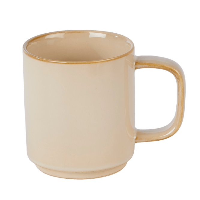 MINERAL SAND Mug with beige handle - best price from Maltashopper.com CS686308