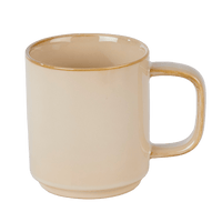 MINERAL SAND Mug with beige handle - best price from Maltashopper.com CS686308