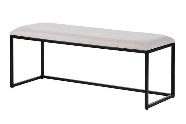 CARTER White bench H 46.5 x L 120 x D 45 cm - best price from Maltashopper.com CS662235