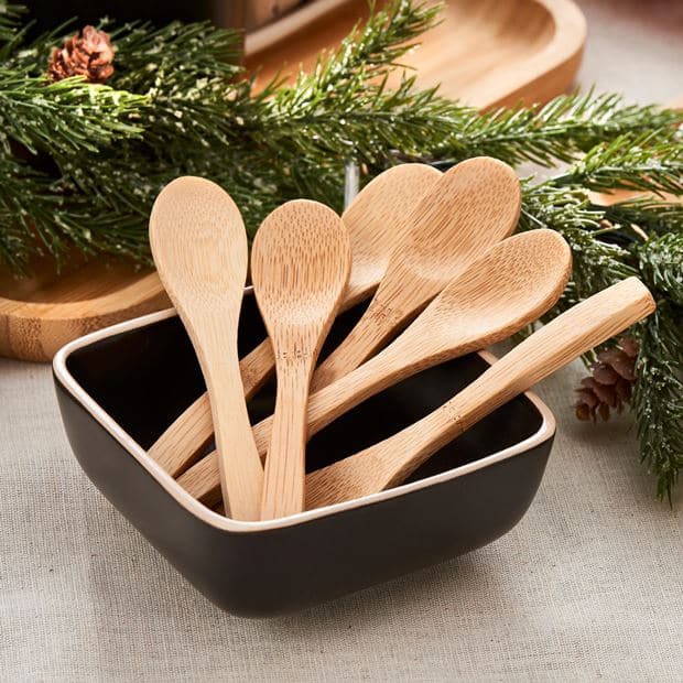 BAMBOO Spoons set of 6 naturalL 12 cm - best price from Maltashopper.com CS590905