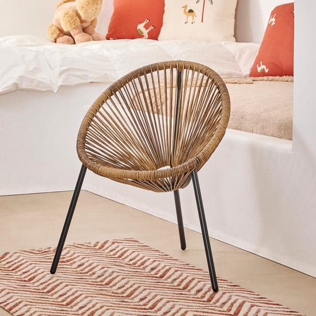 ACAPULCO Natural children's chair H 56 x W 43 x D 42 cm - best price from Maltashopper.com CS664027