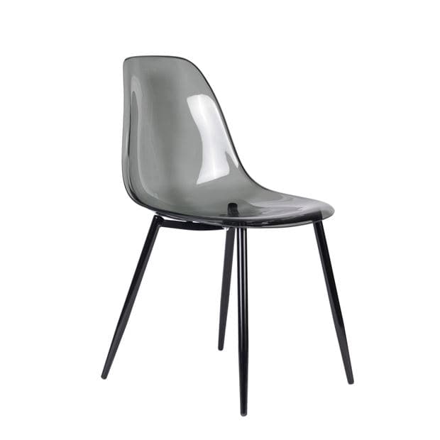 DARK ICE Black table chair, transparent H 83 x W 47 x D 53 cm - best price from Maltashopper.com CS637315