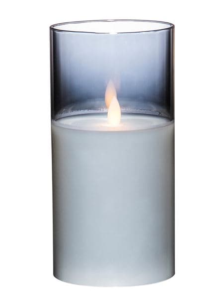 ION Gray led candle H 20 cm - Ø 10 cm - best price from Maltashopper.com CS621782