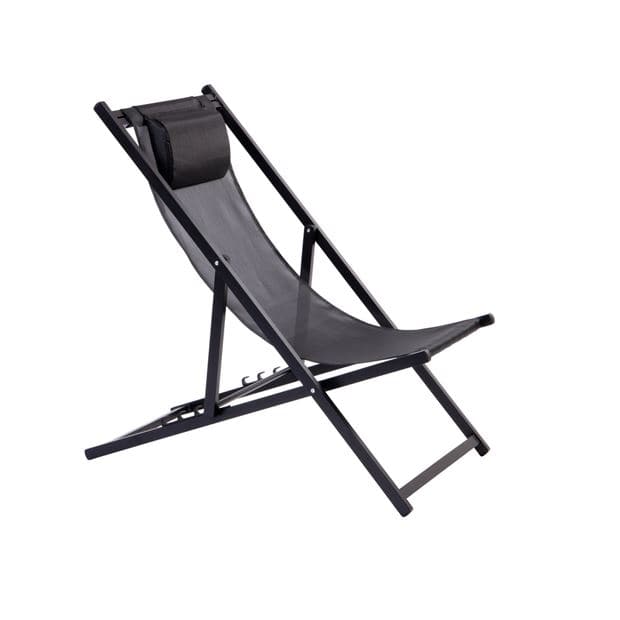 MONTEREY Black folding chair H 96 x W 58.5 x D 95 cm - best price from Maltashopper.com CS630028