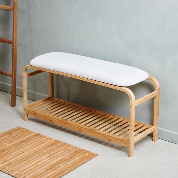 COOPER White bench H 45 x L 90 x D 30 cm - best price from Maltashopper.com CS648340