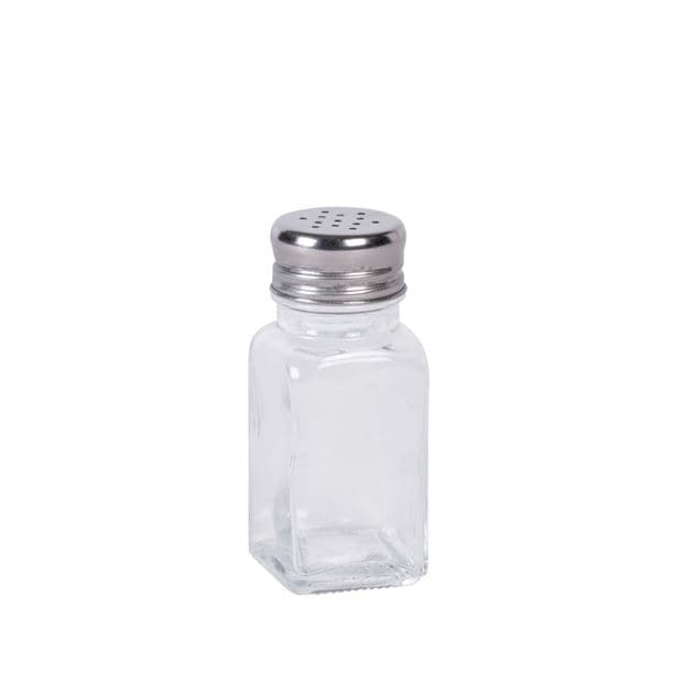 BASIC Pepper and salt shaker silver, transparent H 9.5 cm - Ø 4.4 cm - best price from Maltashopper.com CS633269