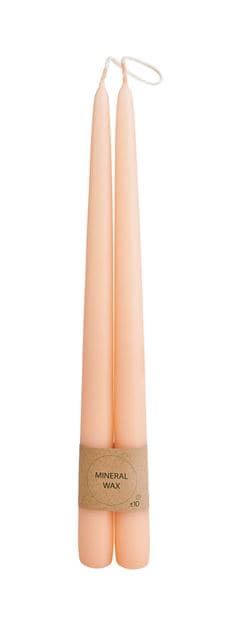 DUO Dinner candles set of 2 perzikrozeL 30 cm - Ø 2.2 cm