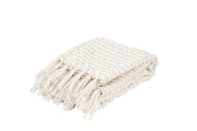 POPPY White plaid W 125 x L 150 cm