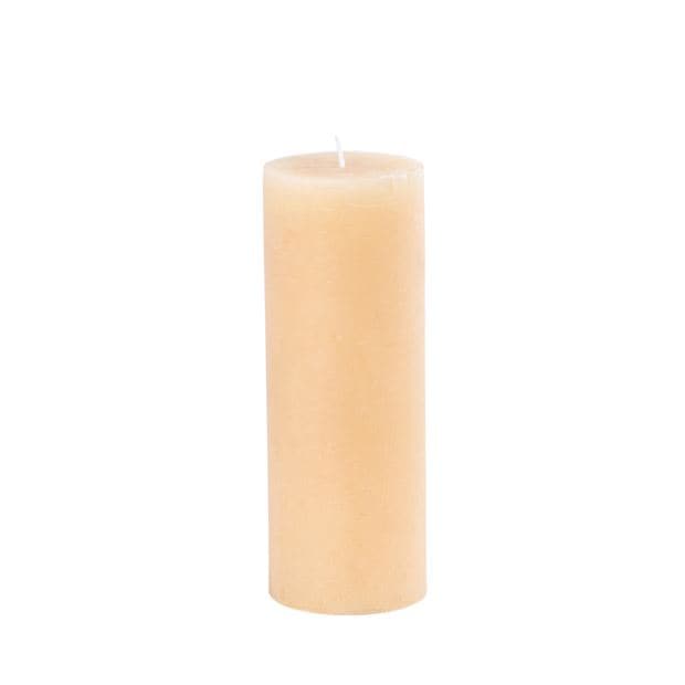 PURE RUSTIC Beige candle H 19 cm - Ø 7 cm - best price from Maltashopper.com CS659204