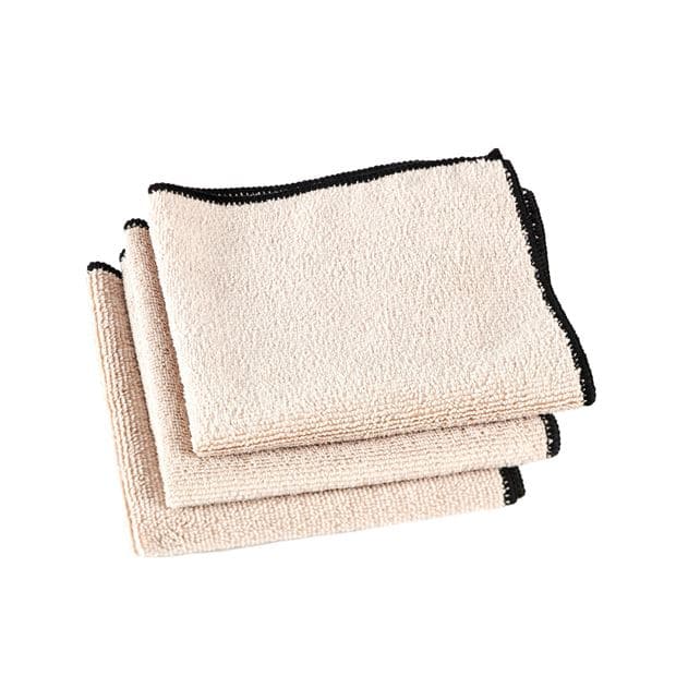 MULTI Microfibre cloth set of 3 beige W 34 x L 34 cm - best price from Maltashopper.com CS666603