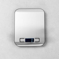 BASIC Metallic digital kitchen scale, silver plated H 1.8 x W 13.8 x L 18 cm - best price from Maltashopper.com CS643853