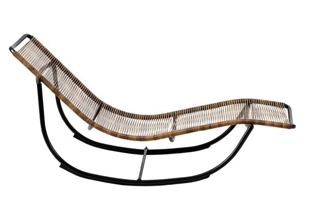 ACAPULCO Natural rocking deckchair H 70.5 x W 62 x L 155 cm - best price from Maltashopper.com CS667975