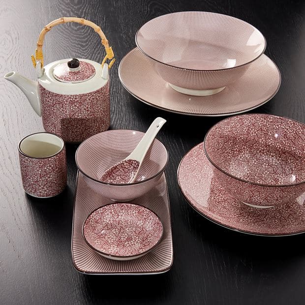 Casa NARUMI BORDO Dark red bowl H 5.7 x W 11.5 cm