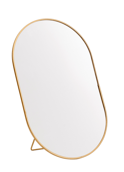 ZOOM Golden mirror H 25.5 x W 16.5 x D 2 cm - best price from Maltashopper.com CS677908