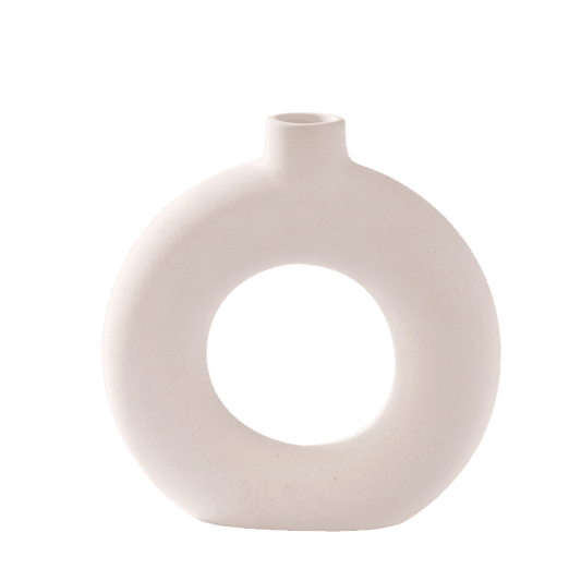 ALBA White vase, H 21,2 x W 20,7 x D 6,2 cm