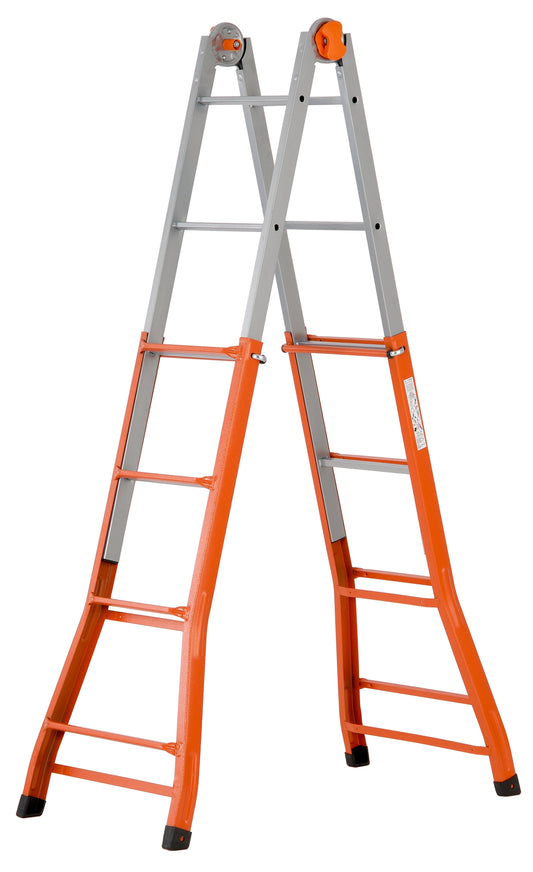 GIERRE 4 + 4 STEEL TELESCOPIC LADDER