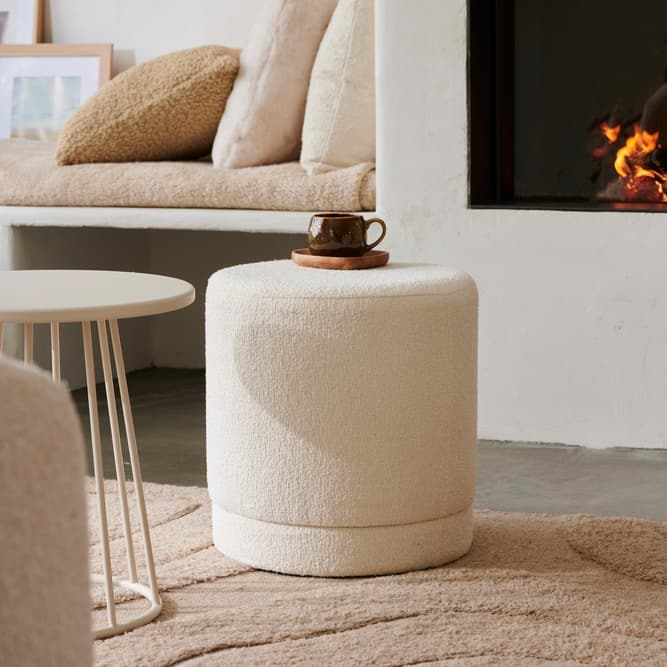 LANCE Pouf: white - best price from Maltashopper.com CS681800