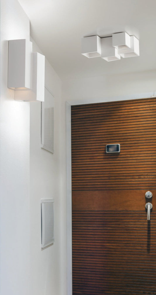 Bricocenter FOSTER WALL LIGHT WHITE PLASTER 16X22X9 CM 4XGU10=28W