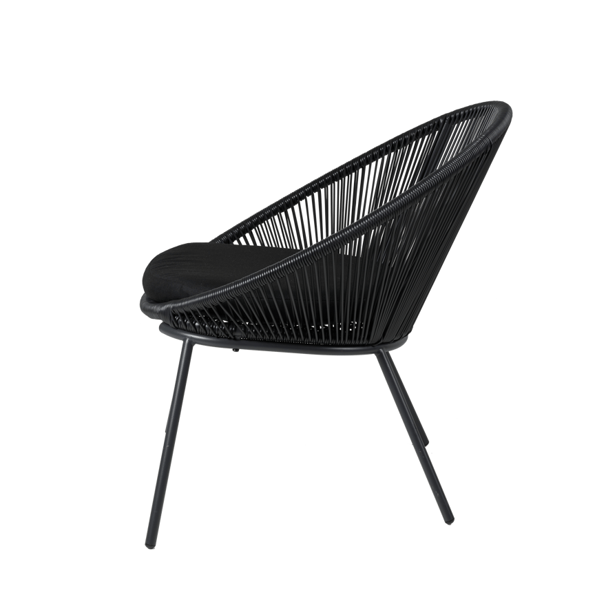 Casa PAPAYO LOUNGE CHAIR BLACK