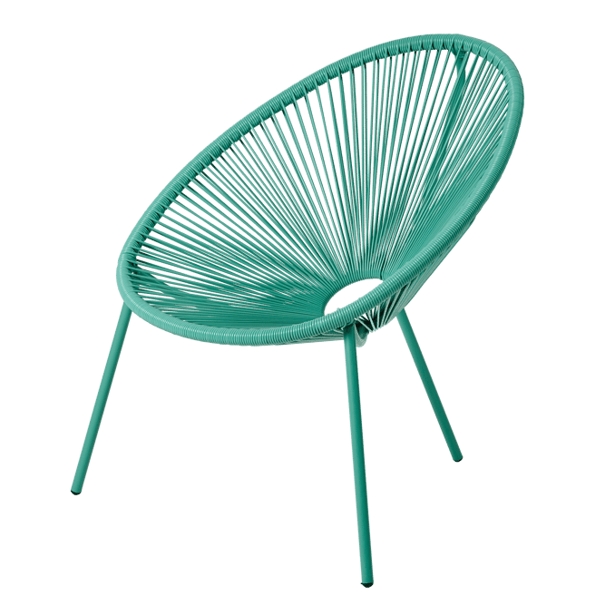 ACAPULCO Turquoise lounge chairH 82 x W 75 x D 69 cm - best price from Maltashopper.com CS678818