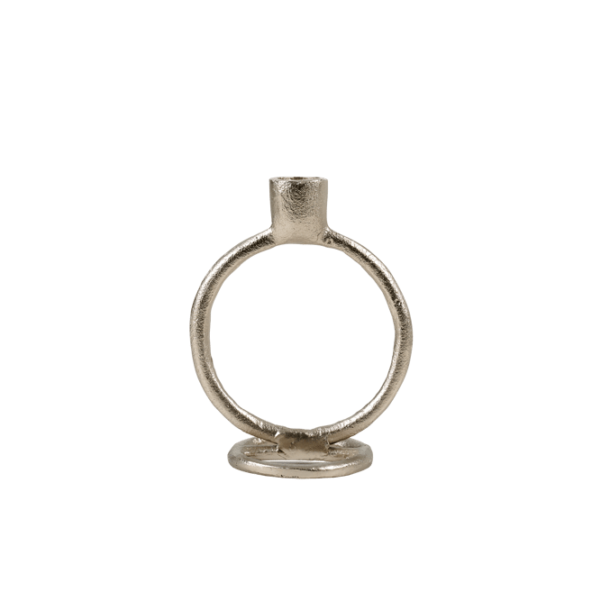 Casa RINGS Silver candlestick H 14 x W 11 cm - Ø 7 cm