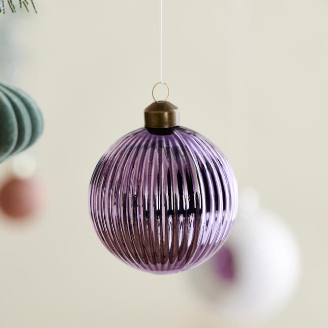 DALILA Purple Christmas ballØ 8 cm - best price from Maltashopper.com CS676207