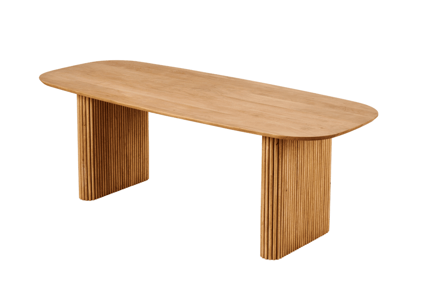 ACACIA Rounded table top natural H 90 x W 220 x D 2.5 cm - best price from Maltashopper.com CS685020