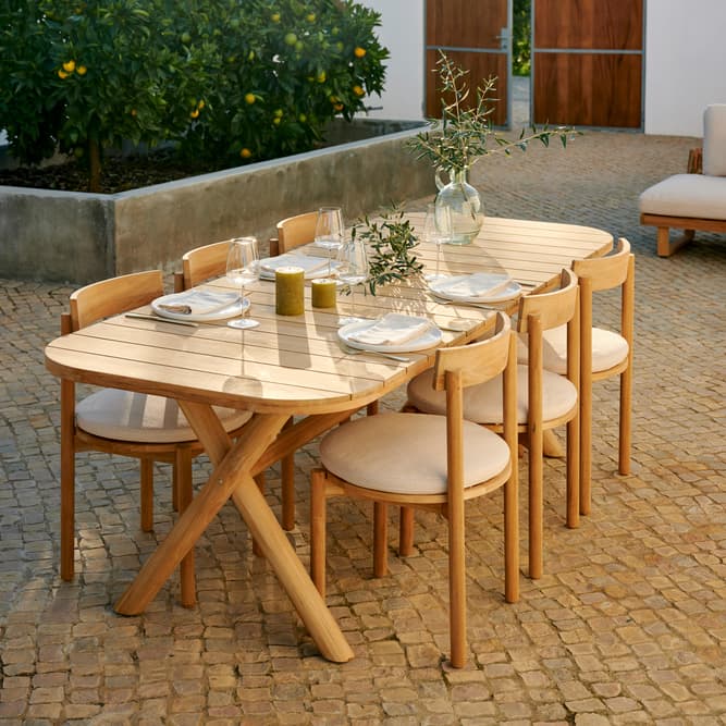 Casa JULES Natural table, H 75 x W 228 x D 90 cm