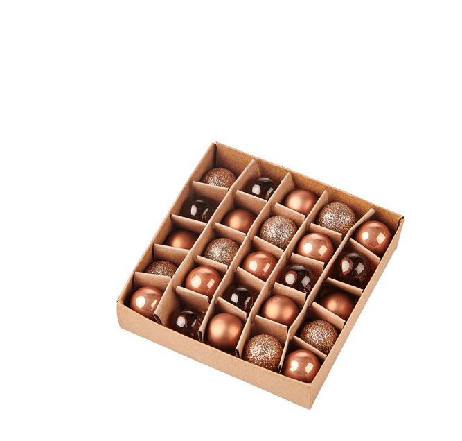 COPPER Christmas ball set of 25 bronzeØ 2 cm - best price from Maltashopper.com CS675731