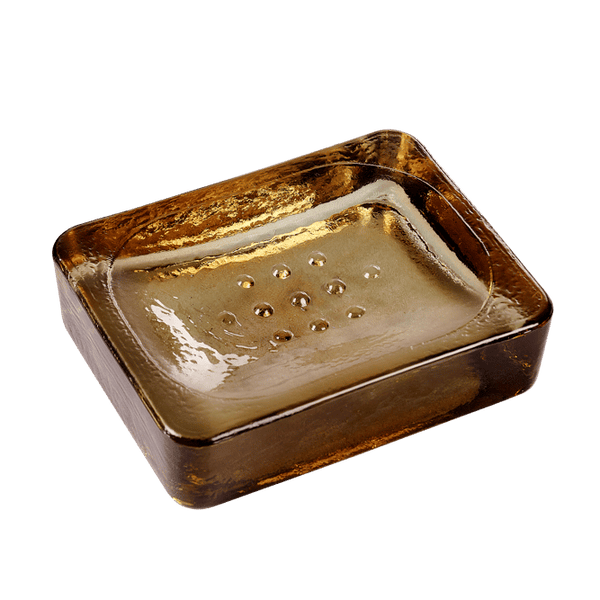 RECYCLE Brown soap dish, H 3 x W 12,5 x D 9 cm