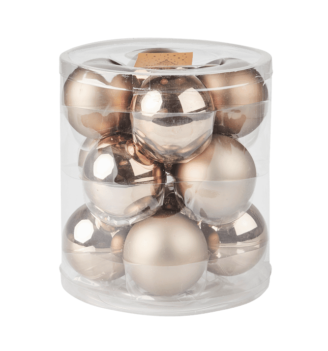 CHOCOLATE Christmas ball set of 12 brownØ 6 cm