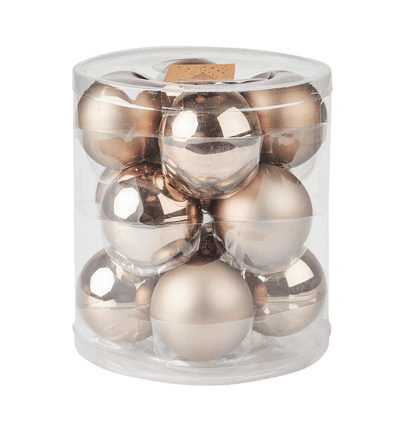 CHOCOLATE Christmas ball set of 12 brownØ 6 cm